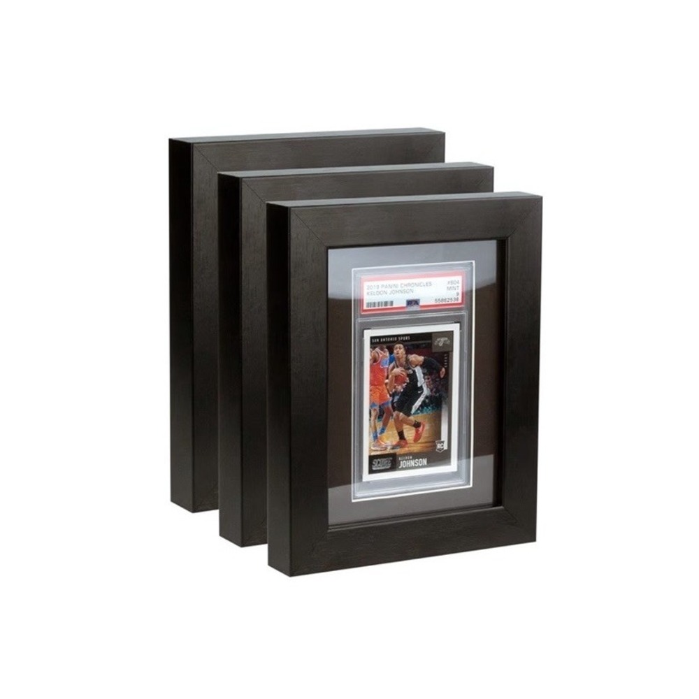 Bivitre Graded Card Display Frame 3-Pack Wall Mount Case for PSA CGC TAG Slabs